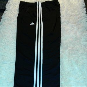 Mens Medium Black and White Adidas Sweatpants